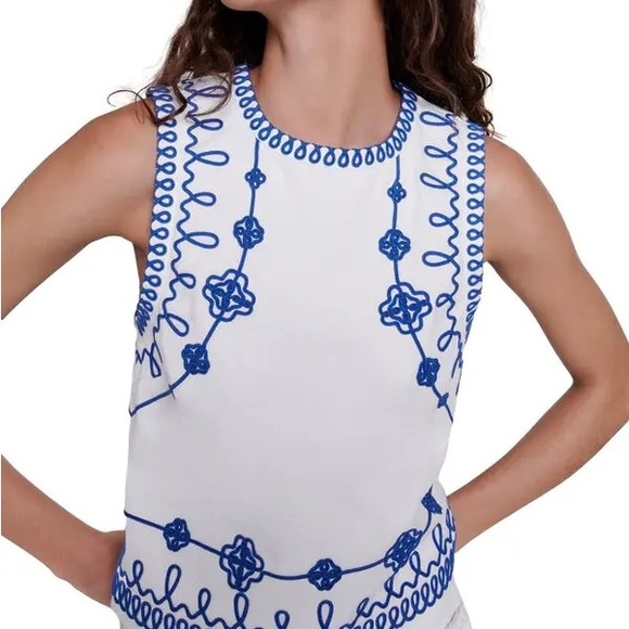 Maje Tops - Maje Lhodes Embroidered Top